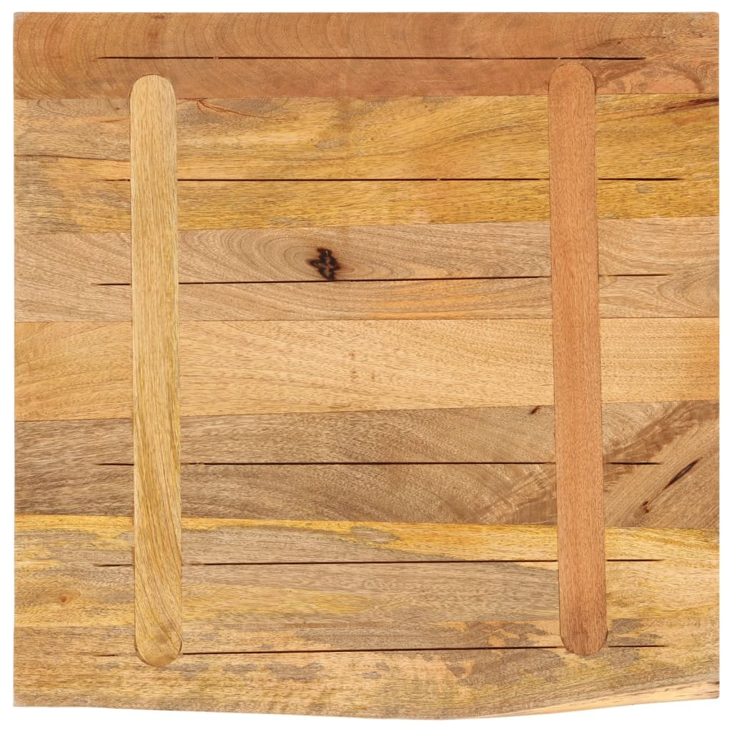 Stolní Deska 80X80X3,8 Cm Živá Hrana Hrubé Mangovníkové Dřevo