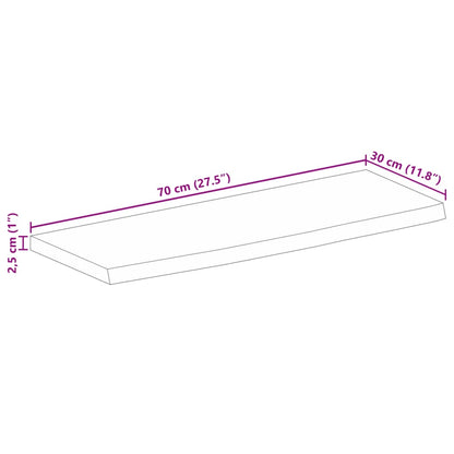 Stolní Deska Živá Hrana 70 X 30 X 2,5 Cm Masivní Mangovník Přírodní