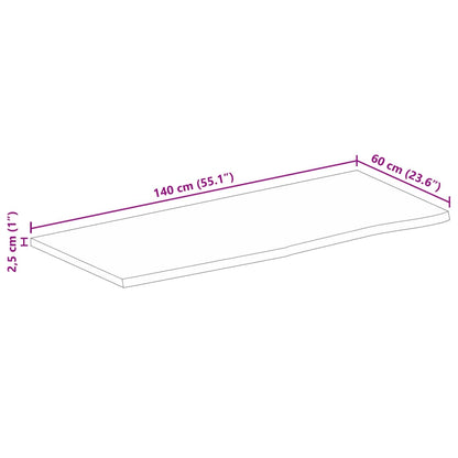 Stolní Deska Živá Hrana 140 X 60 X 2,5 Cm Masivní Mangovník