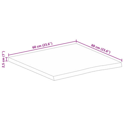 Stolní Deska Živá Hrana 60 X 60 X 2,5 Cm Masivní Mangovník