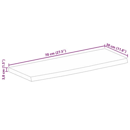Stolní Deska Živá Hrana 70 X 30 X 3,8 Cm Masivní Mangovník Dubový Povrch