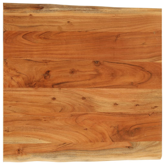 Stolní Deska 80X80X2,5 Cm Čtvercová Masivní Akácie Živá Hrana