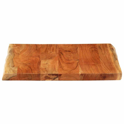 Stolní Deska 80X80X2,5 Cm Čtvercová Masivní Akácie Živá Hrana