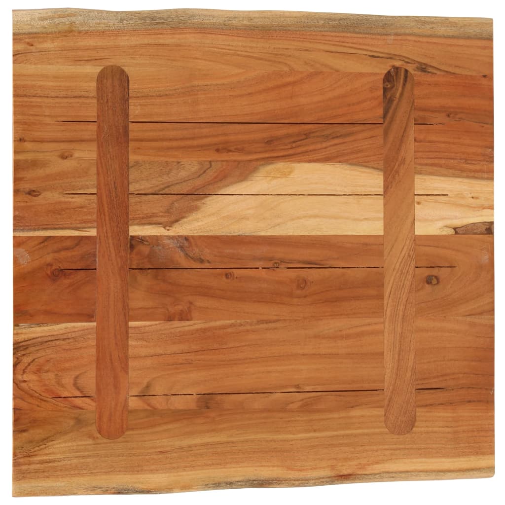Stolní Deska 80X80X2,5 Cm Čtvercová Masivní Akácie Živá Hrana