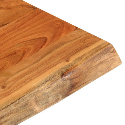 Stolní Deska 80X80X2,5 Cm Čtvercová Masivní Akácie Živá Hrana
