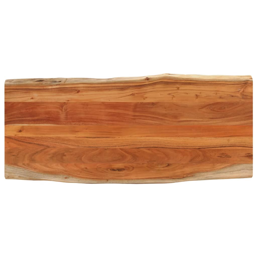 Stolní Deska 140X60X3,8Cm Obdélníková Masivní Akácie Živá Hrana