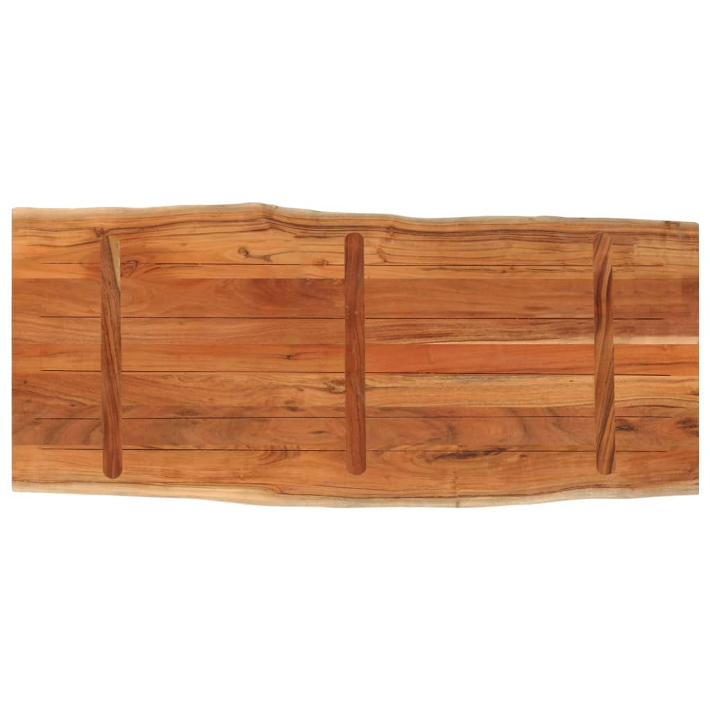 Stolní Deska 140X60X3,8Cm Obdélníková Masivní Akácie Živá Hrana