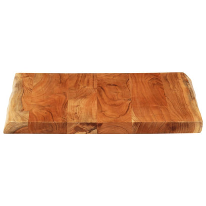 Stolní Deska 80X80X3,8 Cm Čtvercová Masivní Akácie Živá Hrana