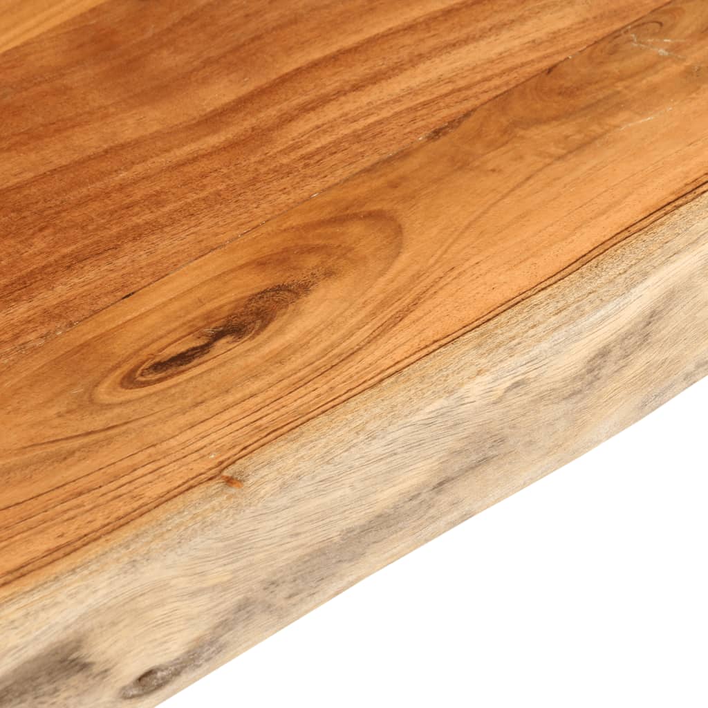 Stolní Deska 90X80X3,8 Cm Obdélníková Masivní Akácie Živá Hrana