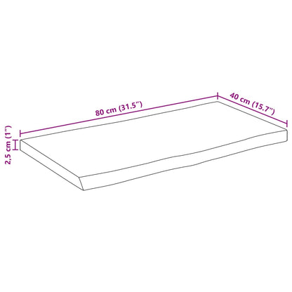 Stolní Deska 80 X 40 X 2,5 Cm Živá Hrana Mangovníkové Dřevo