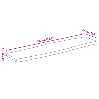 Stolní Deska 180 X 40 X 2,5 Cm Živá Hrana Mangovníkové Dřevo