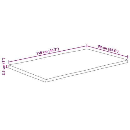 Stolní Deska 110 X 60 X 2,5 Cm Živá Hrana Mangovníkové Dřevo