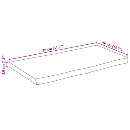 Stolní Deska 80 X 40 X 3,8 Cm Živá Hrana Mangovníkové Dřevo