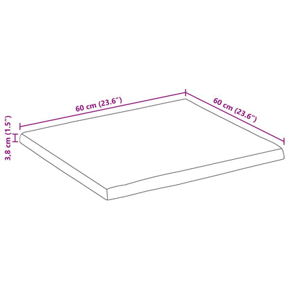 Stolní Deska 60 X 60 X 3,8 Cm Živá Hrana Mangovníkové Dřevo