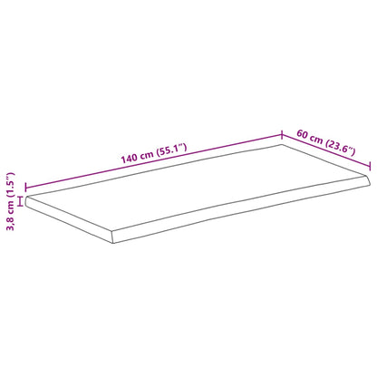 Stolní Deska 140 X 60 X 3,8 Cm Živá Hrana Mangovníkové Dřevo