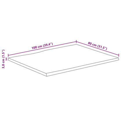 Stolní Deska 100 X 80 X 3,8 Cm Živá Hrana Mangovníkové Dřevo