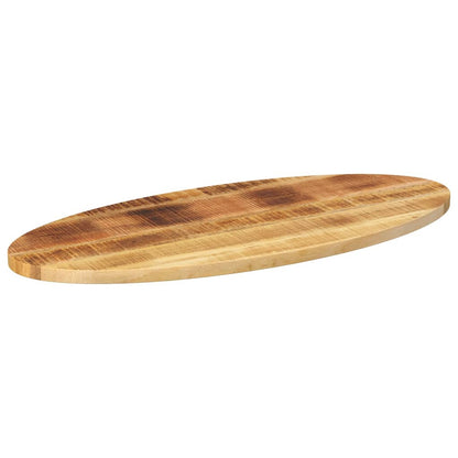 Stolní Deska 90 X 40 X 2,5 Cm Oválná Masivní Mangovníkové Dřevo Hrubé Mangovníkové Dřevo (Přírodní)
