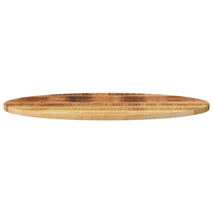 Stolní Deska 90 X 40 X 2,5 Cm Oválná Masivní Mangovníkové Dřevo Hrubé Mangovníkové Dřevo (Přírodní)