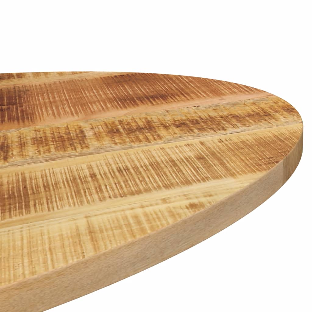 Stolní Deska 90 X 40 X 2,5 Cm Oválná Masivní Mangovníkové Dřevo Hrubé Mangovníkové Dřevo (Přírodní)