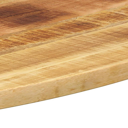 Stolní Deska 90 X 40 X 2,5 Cm Oválná Masivní Mangovníkové Dřevo Hrubé Mangovníkové Dřevo (Přírodní)
