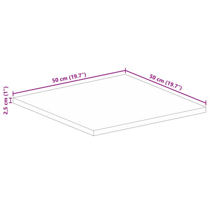 Stolní Deska 50 X 50 X 2,5 Cm Čtvercová Masivní Akáciové Dřevo