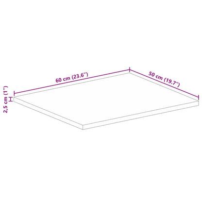 Stolní Deska 60X50X2,5 Cm Obdélníková Masivní Akáciové Dřevo