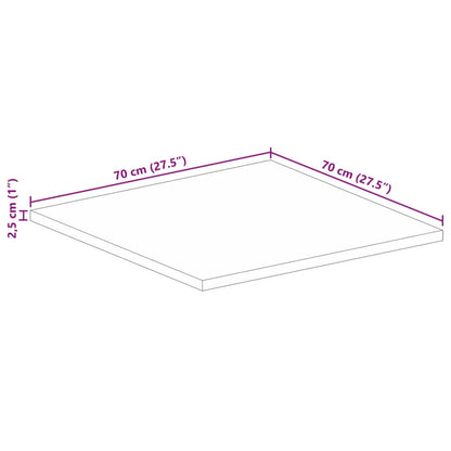 Stolní Deska 70 X 70 X 2,5 Cm Čtvercová Masivní Akáciové Dřevo