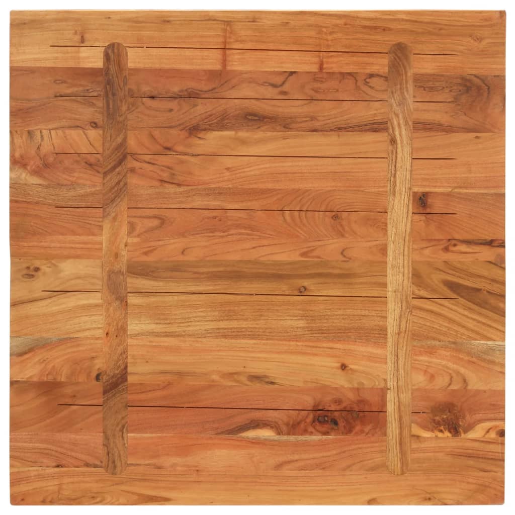 Stolní Deska 80 X 80 X 2,5 Cm Čtvercová Masivní Akáciové Dřevo