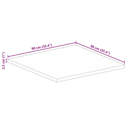Stolní Deska 90 X 90 X 2,5 Cm Čtvercová Masivní Akáciové Dřevo