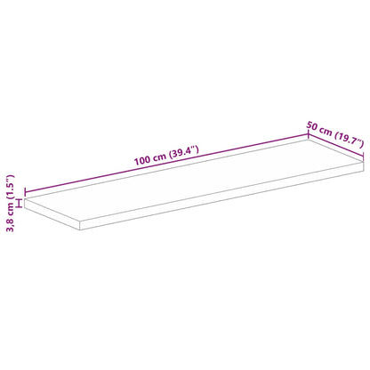 Stolní Deska 100X50X3,8 Cm Obdélníková Masivní Akáciové Dřevo