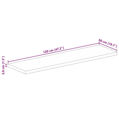 Stolní Deska 120X50X3,8 Cm Obdélníková Masivní Akáciové Dřevo