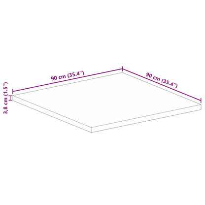 Stolní Deska 90 X 90 X 3,8 Cm Čtvercová Masivní Akáciové Dřevo