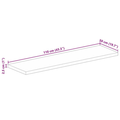 Stolní Deska 110X50X2,5Cm Obdélníková Masivní Recyklované Dřevo