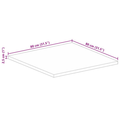 Stolní Deska 80X80X2,5 Cm Čtvercová Masivní Recyklované Dřevo