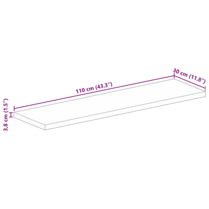 Stolní Deska 110X30X3,8Cm Obdélníková Masivní Recyklované Dřevo
