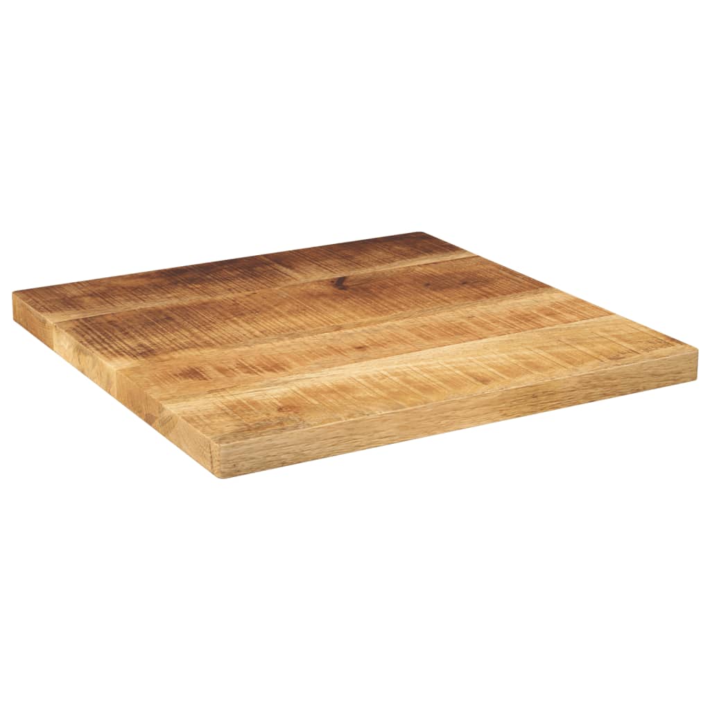 Stolní Deska 60X60X2,5 Cm Čtvercová Hrubé Mangovníkové Dřevo Světle Šedá