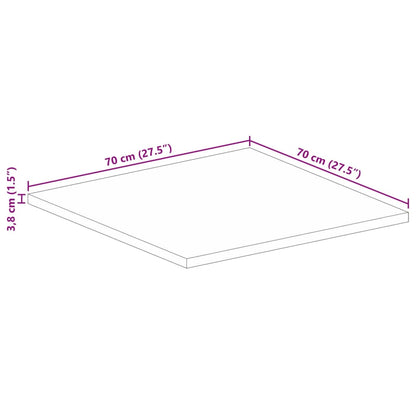 Stolní Deska 70 X 70 X 3,8 Cm Čtvercová Mangovníkové Dřevo