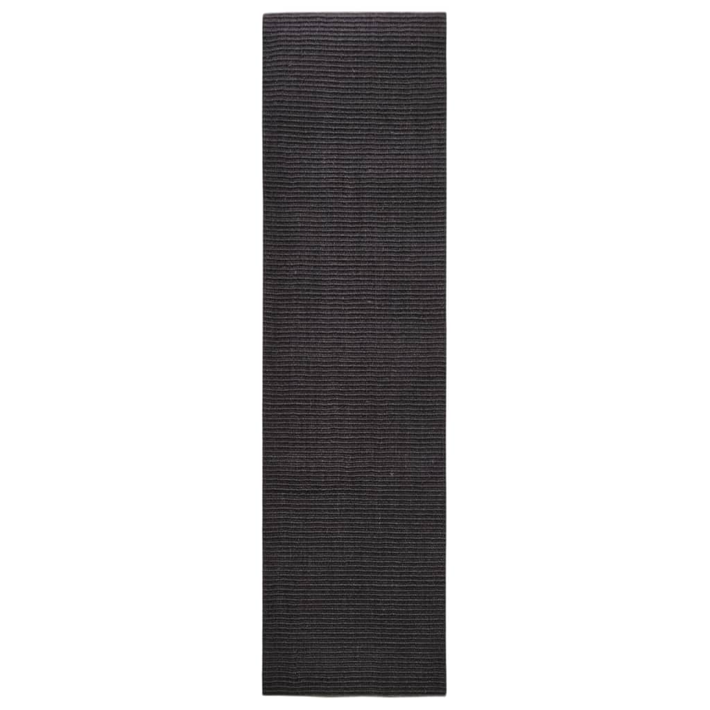 Sisalový koberec pro škrabací sloupek černý 80 x 300 cm