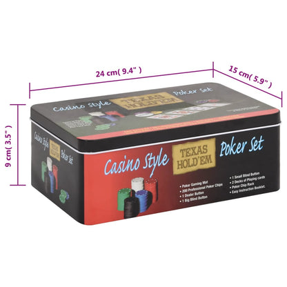 Sada Žetonů Na Poker 200 Ks 4 G