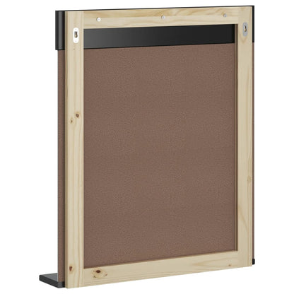 Koupelnové Zrcadlo S Policí Berg Černé 60X12X70Cm Masivní Dřevo