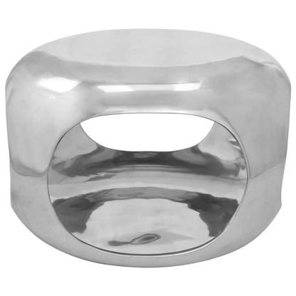 Konferenční Stolek Hliník 50 X 30 X 30 Cm Stříbrný