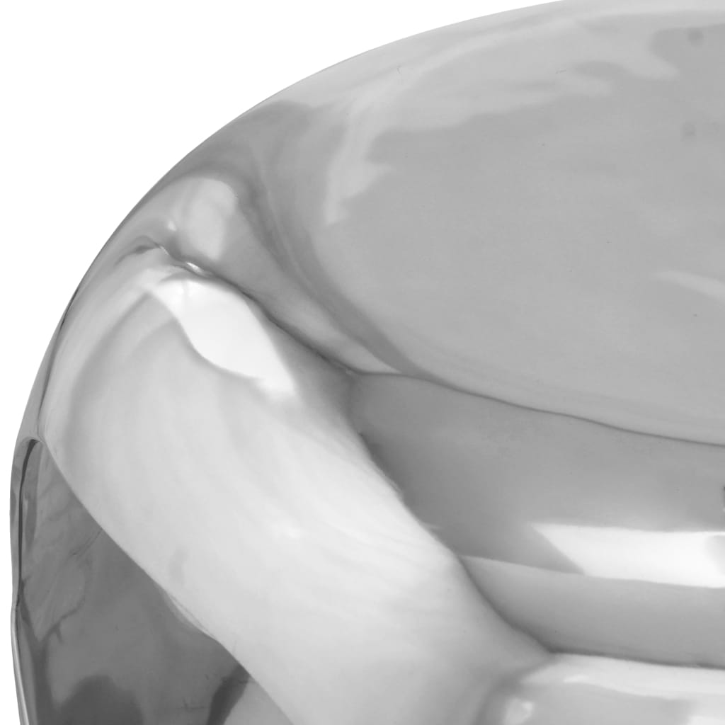 Konferenční Stolek Hliník 50 X 30 X 30 Cm Stříbrný