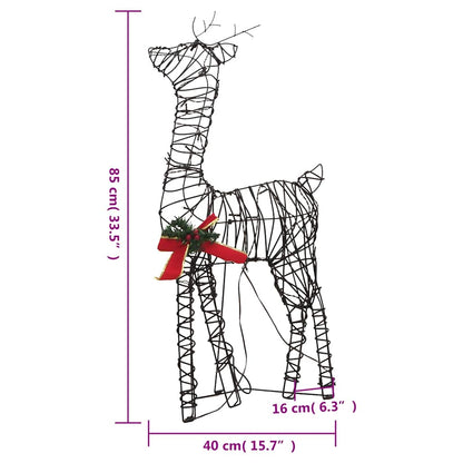 Vánoční Dekorace Sobí Rodinka 90 Teple Bílých Led Ratan
