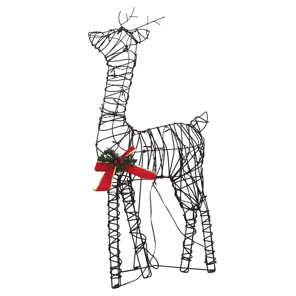 Vánoční Dekorace Sobí Rodinka 90 Teple Bílých Led Ratan