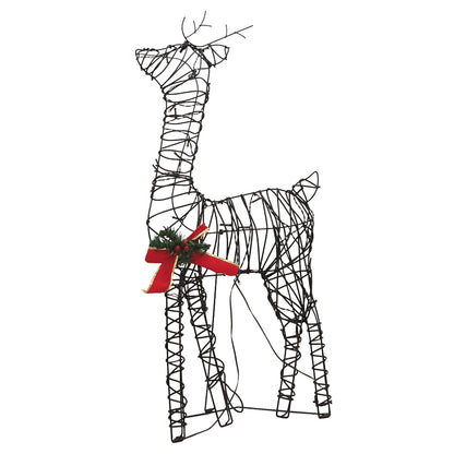 Vánoční Dekorace Sobí Rodinka 90 Teple Bílých Led Ratan