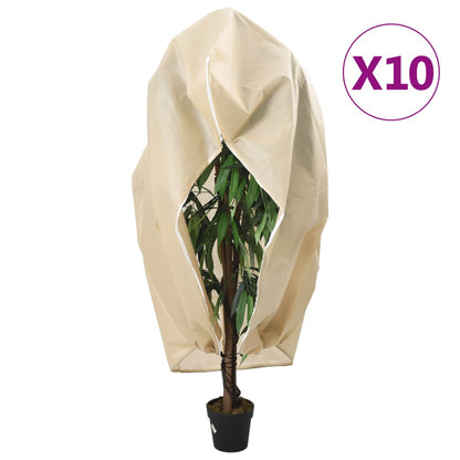 Ochranné Návleky Na Rostliny Na Zip 10 Ks 70 G/M² 3,93 X 3,5 M Béžová