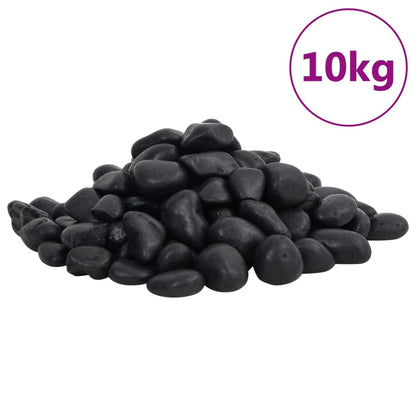 Leštěné Oblázky 10 Kg Černé 2–5 Cm