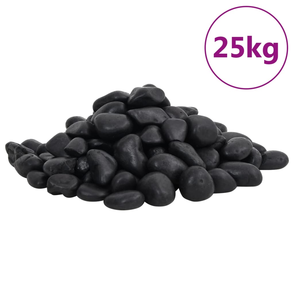 Leštěné Oblázky 10 Kg Černé 2–5 Cm