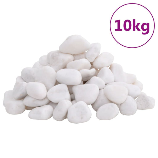 Leštěné oblázky 10 kg bílé 2–5 cm