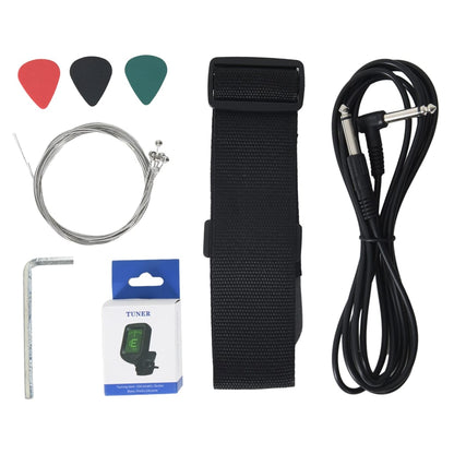 Elektrická Kytara Pro Začátečníky S Obalem Černá 4/4 39"